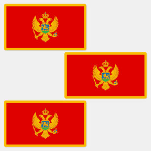 Vlag van Montenegro Labels