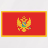 Vlag van Montenegro Labels (Design 1)