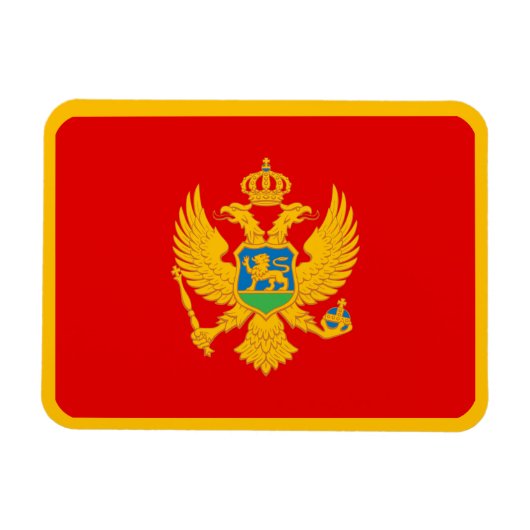 Vlag van Montenegro Magneet (Horizontaal)