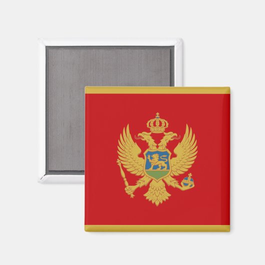Vlag van Montenegro Magnet (Voorkant / Achterkant)