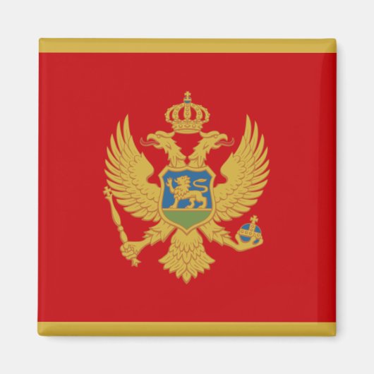 Vlag van Montenegro Magnet (Voorkant)