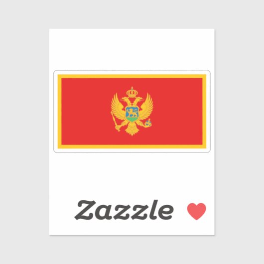 Vlag van Montenegro op maat gesneden Sticker (Vel)