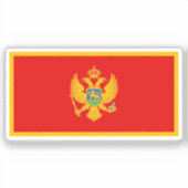 Vlag van Montenegro op maat gesneden Sticker (Voorkant)
