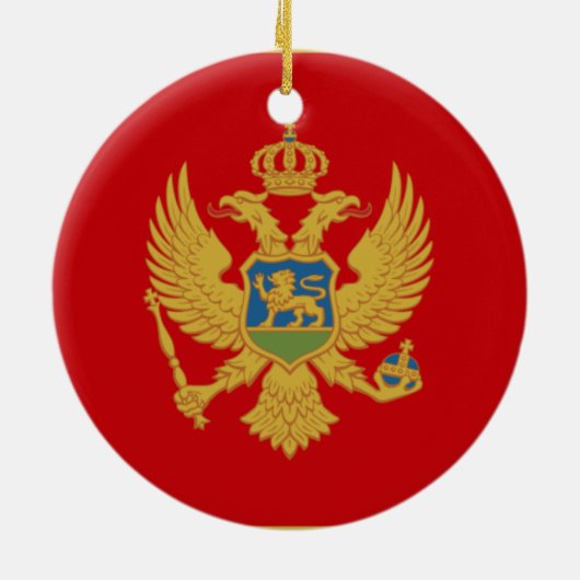 Vlag van Montenegro Ornament (Achterkant)