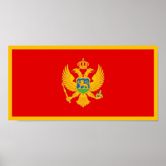 Vlag van Montenegro Poster (Voorkant)