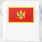 Vlag van Montenegro Rechthoekige Sticker (Tas)
