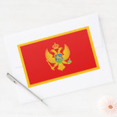 Vlag van Montenegro Rechthoekige Sticker (Envelop)