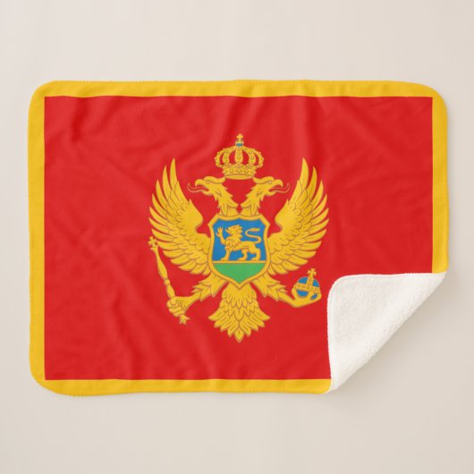 Vlag van Montenegro Sherpa Deken (Voorkant (horizontaal))