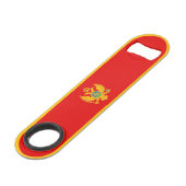 Vlag van Montenegro Speed Flessenopener (Voorkant Gekanteld)