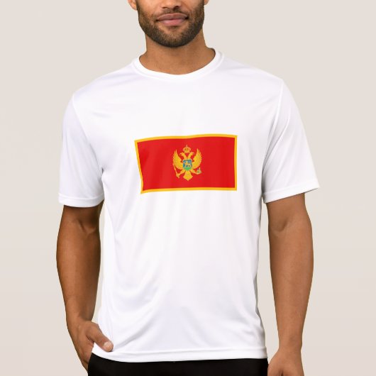 Vlag van Montenegro T-shirt (Voorkant)