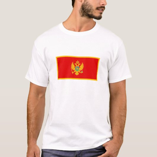 Vlag van Montenegro T-shirt (Voorkant)