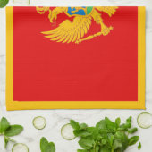 Vlag van Montenegro Theedoek (Gevouwen)