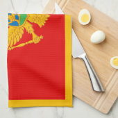 Vlag van Montenegro Theedoek (Quarter Fold)