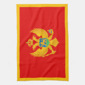 Vlag van Montenegro Theedoek (Verticaal)