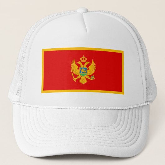 Vlag van Montenegro Trucker Pet (Voorkant)