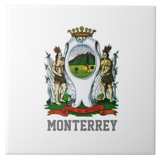 Vlag van Monterrey, Nuevo León - MEXICO Tegeltje (Voorkant)