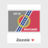 Vlag van Montgomery, Alabama Sticker (Vel)