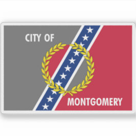 Vlag van Montgomery, Alabama Sticker