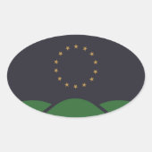 Vlag van Montpelier, Vermont Ovale Sticker (Voorkant)