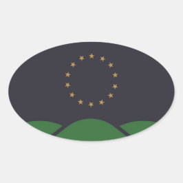 Vlag van Montpelier, Vermont Ovale Sticker