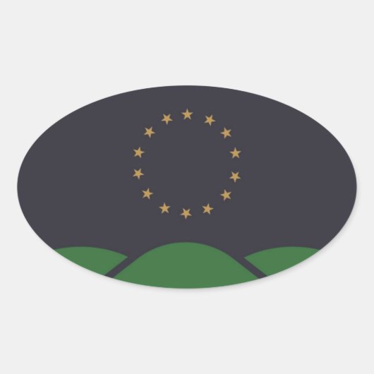 Vlag van Montpelier, Vermont Ovale Sticker (Voorkant)