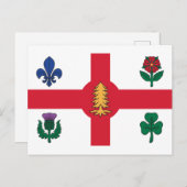 Vlag van Montreal, Briefkaart Quebec (Voorkant / Achterkant)