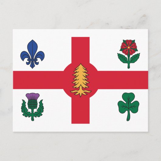 Vlag van Montreal, Briefkaart Quebec (Voorkant)
