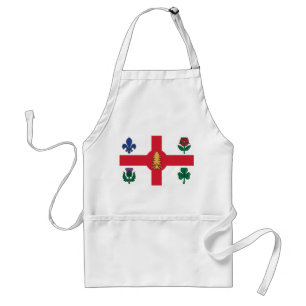 Vlag van Montreal, Quebec Adult Apron Standaard Schort