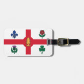 Vlag van Montreal, Quebec Bagagelabel (Voorkant horizontaal)