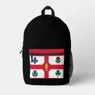 Vlag van Montreal, Quebec Bedrukte Rugzak