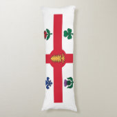 Vlag van Montreal, Quebec Body Pillow Lichaamskussen (Voorkant Verticaal)