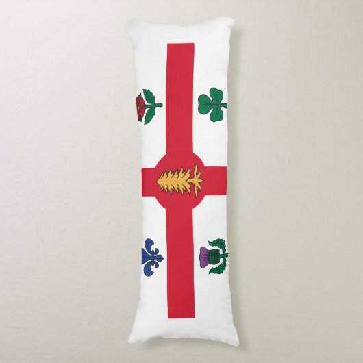 Vlag van Montreal, Quebec Body Pillow Lichaamskussen (Voorkant Verticaal)