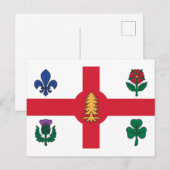 Vlag van Montreal, Quebec Briefkaart (Voorkant / Achterkant)