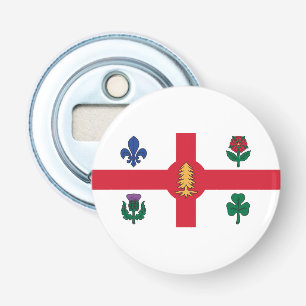 Vlag van Montreal, Quebec Button Flesopener