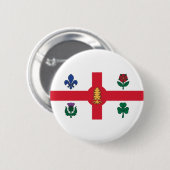 Vlag van Montreal, Quebec-Button Ronde Button 5,7 Cm (Voorkant /achterkant)