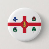 Vlag van Montreal, Quebec-Button Ronde Button 5,7 Cm (Voorkant)