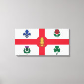 Vlag van Montreal (Quebec, Canada) Canvas Afdruk (Voorkant)