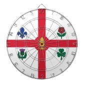 Vlag van Montreal (Quebec, Canada) Dartbord (Voorkant)