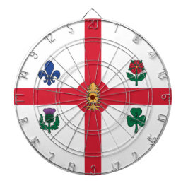 Vlag van Montreal (Quebec, Canada) Dartbord