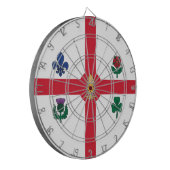 Vlag van Montreal (Quebec, Canada) Dartbord (Voorkant Links)