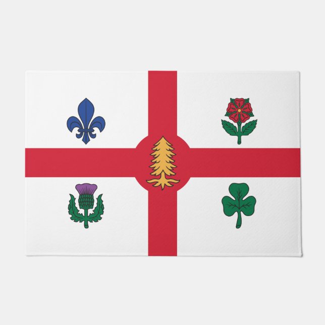 Vlag van Montreal (Quebec, Canada) Deurmat (Voorkant)