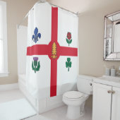 Vlag van Montreal (Quebec, Canada) Douchegordijn (In situ)