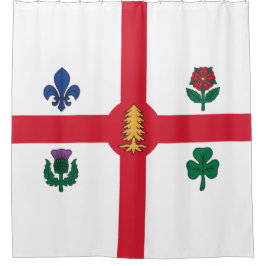 Vlag van Montreal (Quebec, Canada) Douchegordijn