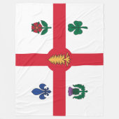Vlag van Montreal (Quebec, Canada) Fleece Deken (Voorkant)