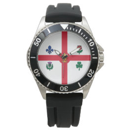 Vlag van Montreal (Quebec, Canada) Horloge