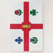 Vlag van Montreal (Quebec, Canada) Legpuzzel (Verticaal)