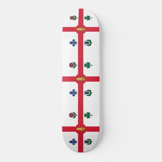 Vlag van Montreal (Quebec, Canada) Persoonlijk Skateboard (Voorkant)
