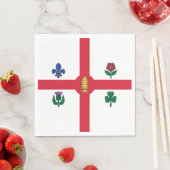 Vlag van Montreal (Quebec, Canada) Servet (Insitu)