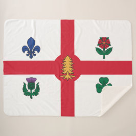 Vlag van Montreal (Quebec, Canada) Sherpa Deken