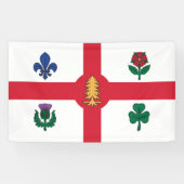 Vlag van Montreal (Quebec, Canada) Spandoek (Horizontaal)